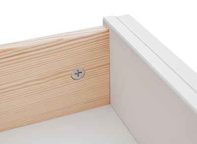 Bologna Elegante Massivholz Kiefer Kommode 3.3 | Farbe weiß