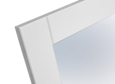 Bologna Elegante Massivholz Kiefer Spiegel 70x60 | Farbe weiß