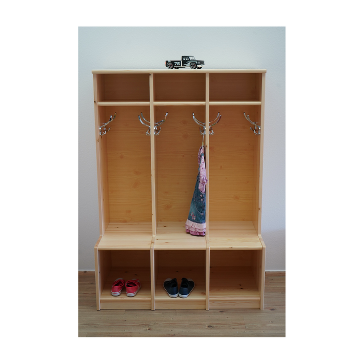 Eva children's wardrobe | 100% organic pine solid wood