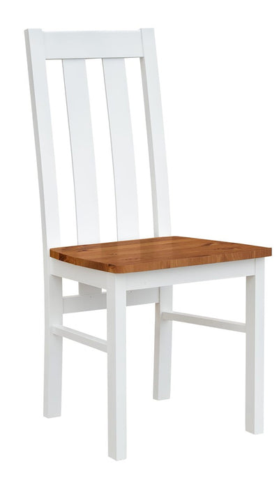 Bologna Elegante Massivholz Stuhl 10 | Farbe Weiß - Eiche