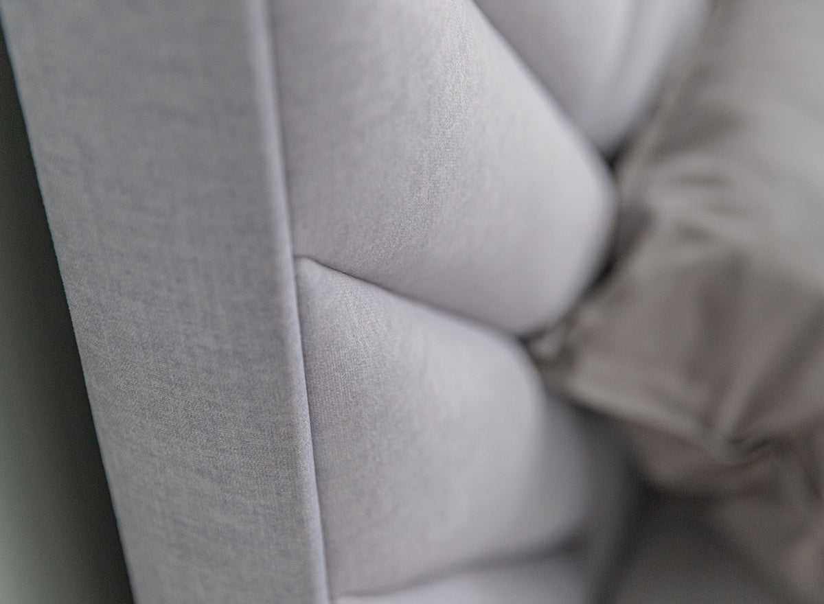 Rosé Glamour Polsterbett 120-200cm | Farbe Grau/Roségold