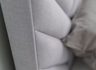 Rosé Glamour Polsterbett 120-200cm | Farbe Grau/Roségold