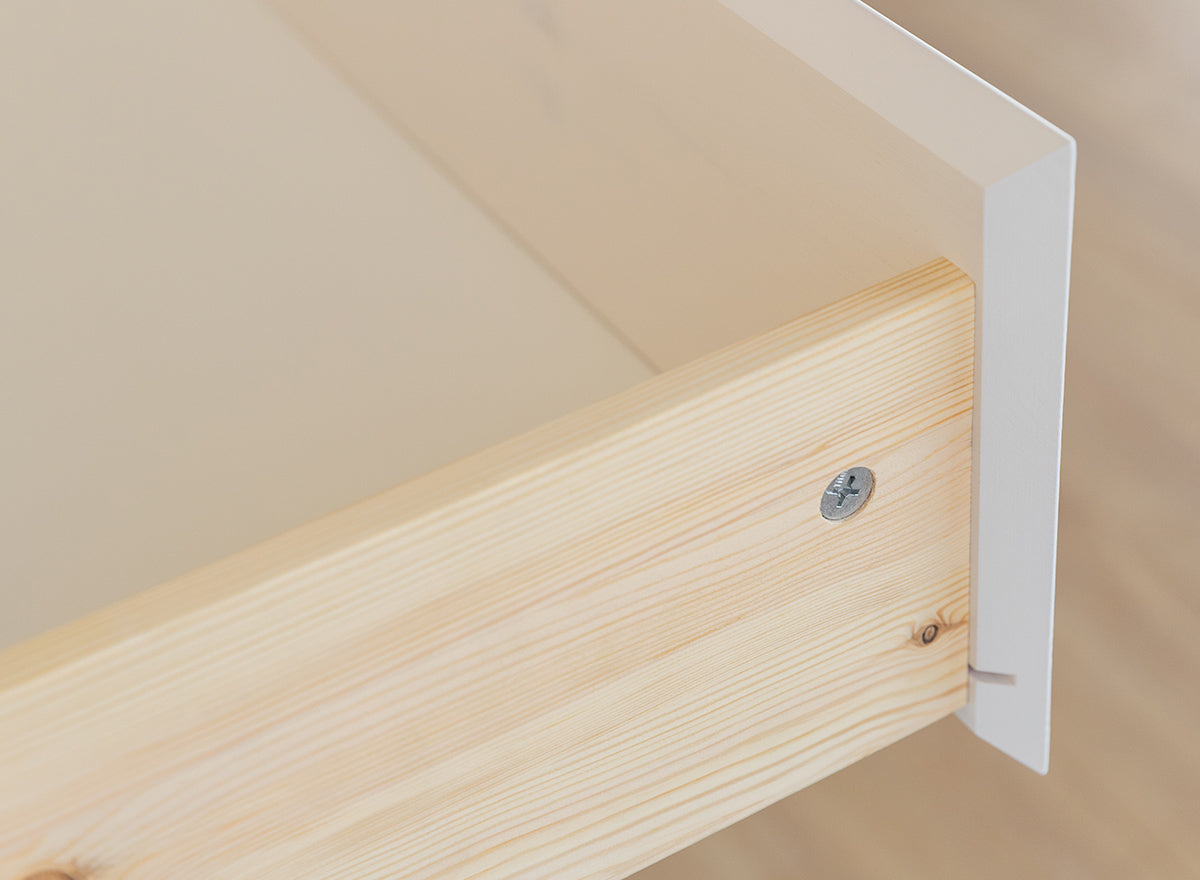 Rosé Glamour Kiefer TV-Schrank Kommode | Farbe Weiß/Roségold
