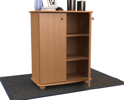 Anika Kommode 110er | Sideboard | Anrichte | 2-Türig mit Regalfächer | 100% Bio Kiefer Massivholz