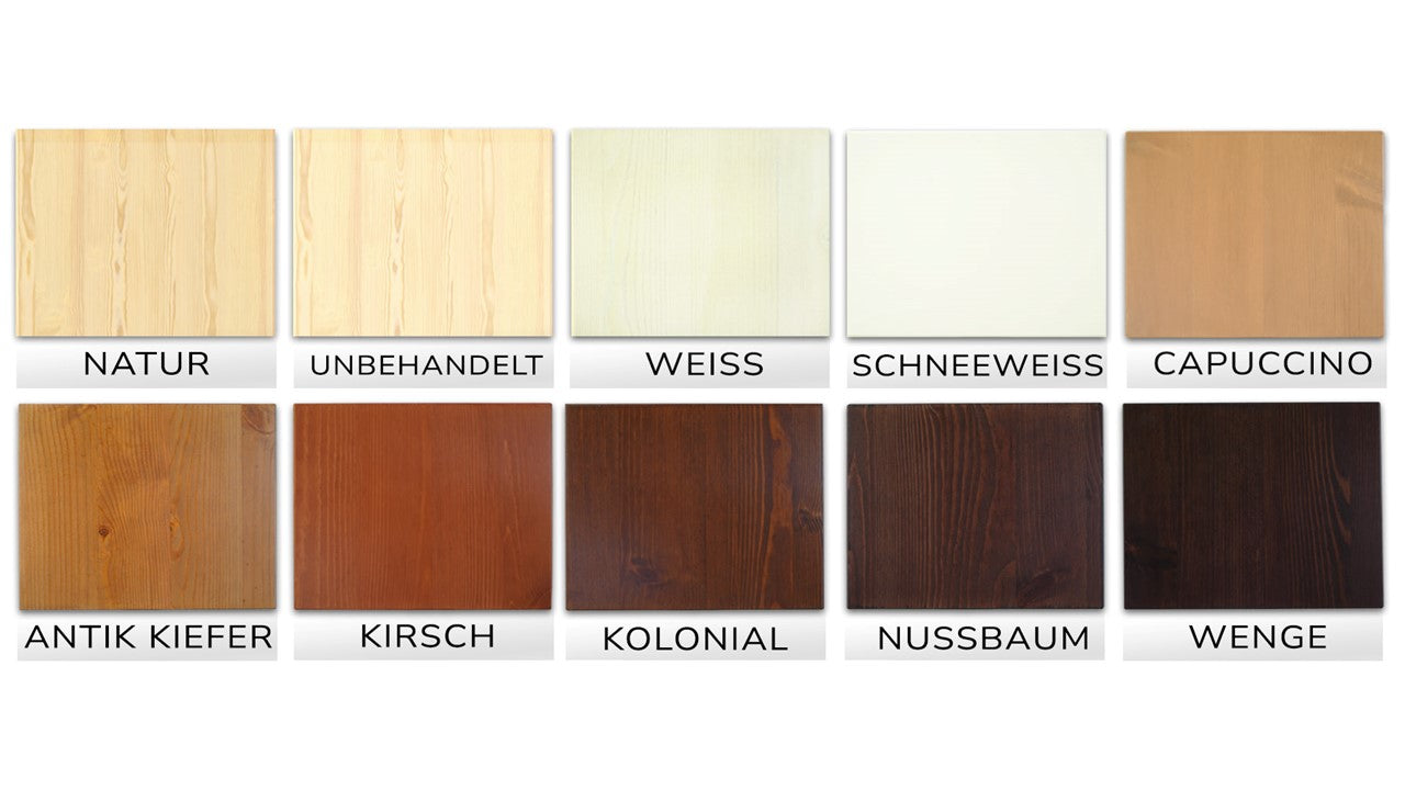 Nobis Schubladenkommode Sideboard | 6-Schubladen | 107cm hoch | 100% Bio Kiefer Massivholz