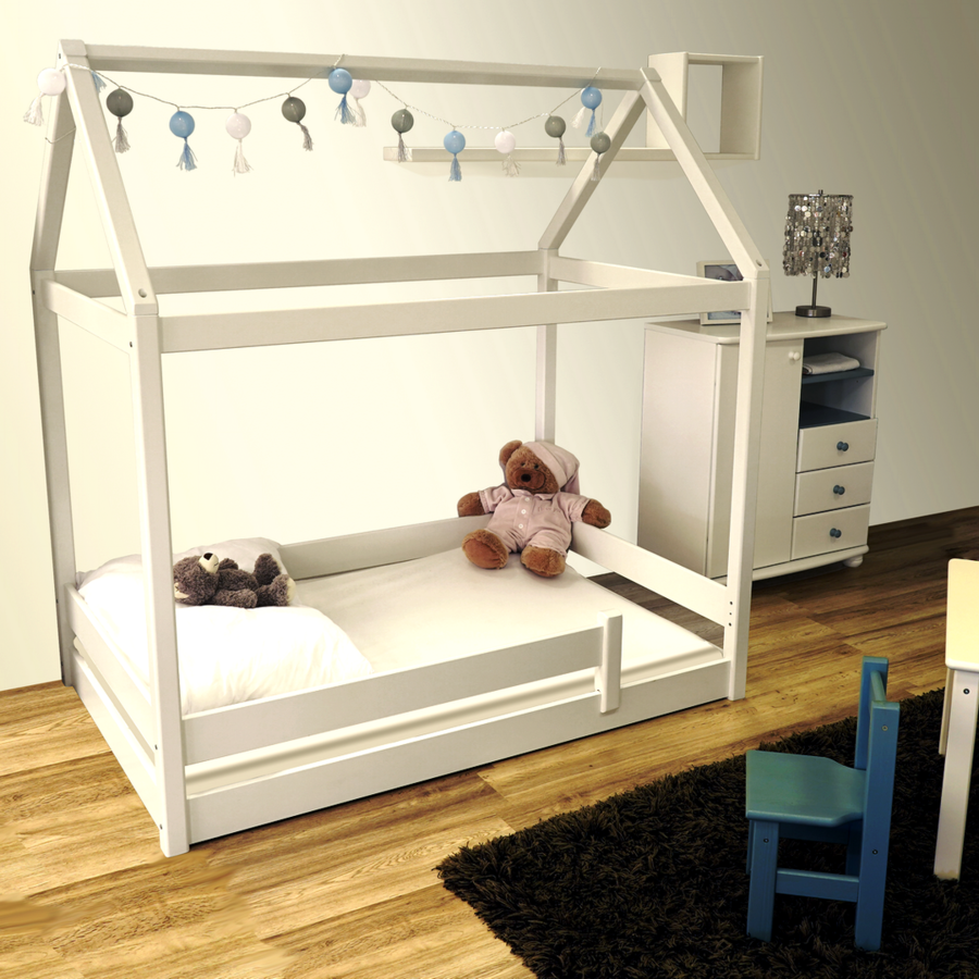 Bettkasten Solis Kinderbett - Hausbett | Massivholz | Naturholz | 100% Bio-Bett
